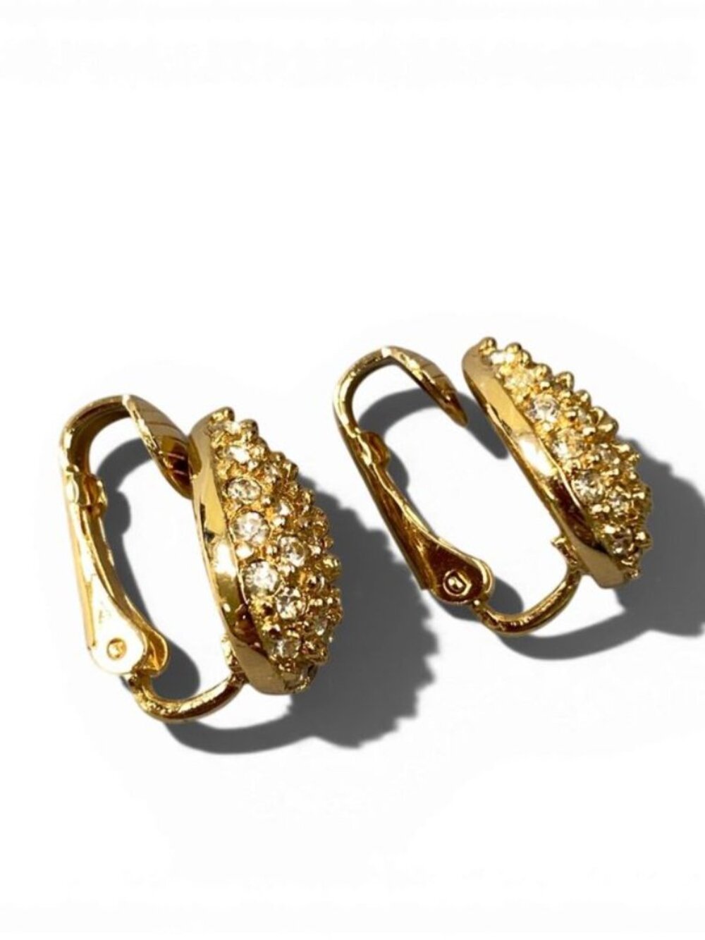 Dior C4 Drop Luxury Earrings Gold Rhinestone - Picture 6 of 7